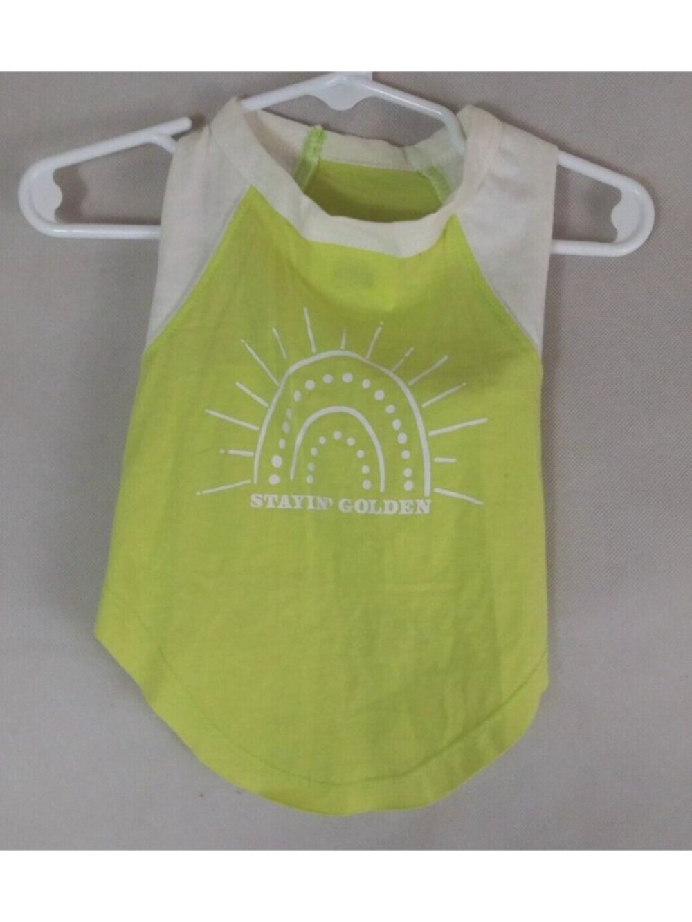 NWT Top Paw Stay Golden Lime Tank Dog Size Small